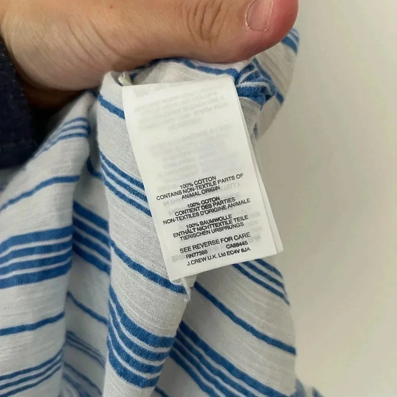 JCrew stripe button  down shirt, blue and white - Picture 7 of 9